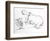 'I'm Not Scared of You, Mr Hippo'-Maylee Christie-Framed Giclee Print