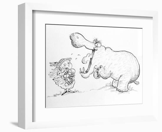 'I'm Not Scared of You, Mr Hippo'-Maylee Christie-Framed Giclee Print