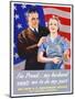 I'm Proud...My Husband Wants Me to Do My Part World War II Poster-John Newton Hewitt-Mounted Giclee Print