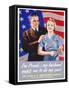 I'm Proud...My Husband Wants Me to Do My Part World War II Poster-John Newton Hewitt-Framed Stretched Canvas