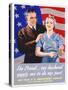 I'm Proud...My Husband Wants Me to Do My Part World War II Poster-John Newton Hewitt-Stretched Canvas