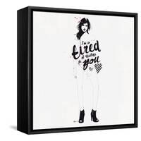 I'm So Tired-Manuel Rebollo-Framed Stretched Canvas