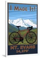 I Made It! Mt. Evans, Colorado Elv. 14,270-Lantern Press-Framed Art Print