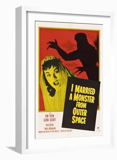 I Married A Monster From Outer Space, Tom Tryon, Gloria Talbott, 1958-null-Framed Photo
