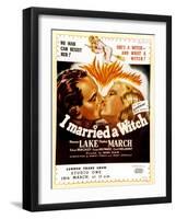 I Married a Witch, UK Movie Poster, 1942-null-Framed Art Print