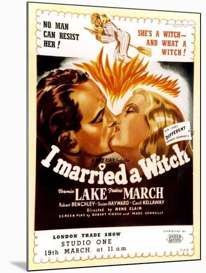 I Married a Witch, UK Movie Poster, 1942-null-Mounted Art Print