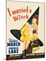 I Married a Witch, Veronica Lake and Fredric March on window card, 1942-null-Mounted Art Print