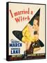 I Married a Witch, Veronica Lake and Fredric March on window card, 1942-null-Framed Stretched Canvas