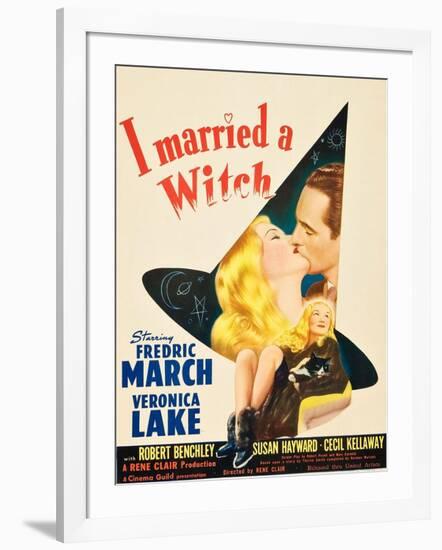 I Married a Witch, Veronica Lake and Fredric March on window card, 1942-null-Framed Art Print