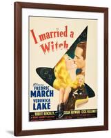 I Married a Witch, Veronica Lake and Fredric March on window card, 1942-null-Framed Art Print