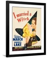 I Married a Witch, Veronica Lake and Fredric March on window card, 1942-null-Framed Art Print