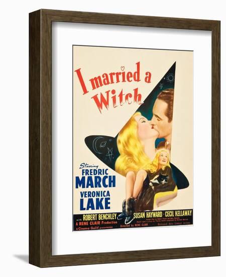 I Married a Witch, Veronica Lake and Fredric March on window card, 1942-null-Framed Art Print