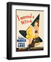 I Married a Witch, Veronica Lake and Fredric March on window card, 1942-null-Framed Art Print