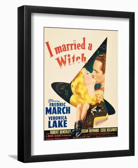 I Married a Witch, Veronica Lake and Fredric March on window card, 1942-null-Framed Art Print