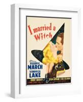 I Married a Witch, Veronica Lake and Fredric March on window card, 1942-null-Framed Art Print