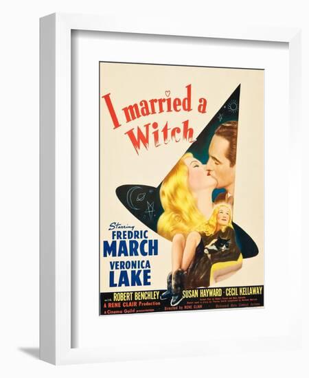 I Married a Witch, Veronica Lake and Fredric March on window card, 1942-null-Framed Art Print