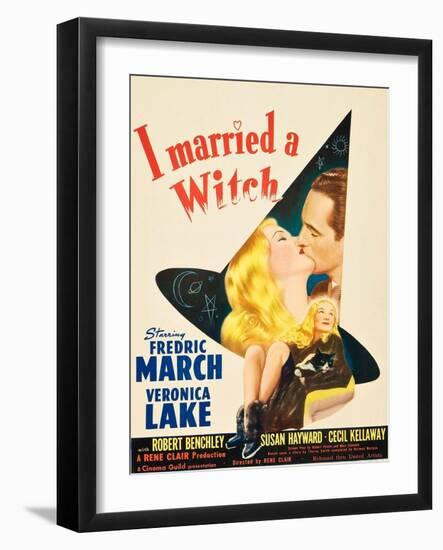 I Married a Witch, Veronica Lake and Fredric March on window card, 1942-null-Framed Art Print