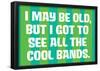 I May Be Old but I Got to See All the Cool Bands Funny Art Poster Print-null-Framed Poster