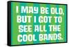 I May Be Old but I Got to See All the Cool Bands Funny Art Poster-Ephemera-Framed Stretched Canvas