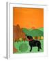 I Meet A Bear Black Autumn-Stephen Huneck-Framed Giclee Print