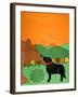 I Meet A Bear Black Autumn-Stephen Huneck-Framed Giclee Print