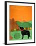 I Meet A Bear Black Autumn-Stephen Huneck-Framed Giclee Print