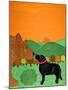 I Meet A Bear Black Autumn-Stephen Huneck-Mounted Giclee Print