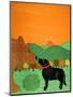I Meet A Bear Black Autumn-Stephen Huneck-Mounted Premium Giclee Print