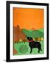 I Meet A Bear Black Autumn-Stephen Huneck-Framed Giclee Print