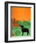 I Meet A Bear Black-Stephen Huneck-Framed Premium Giclee Print