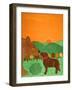 I Meet A Bear Chocolate Autumn-Stephen Huneck-Framed Giclee Print