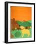 I Meet A Bear Yellow Autumn-Stephen Huneck-Framed Giclee Print