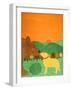 I Meet A Bear Yellow Autumn-Stephen Huneck-Framed Giclee Print