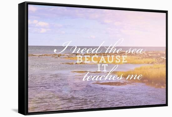 I Need the Sea-Vintage Skies-Framed Stretched Canvas