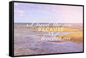 I Need the Sea-Vintage Skies-Framed Stretched Canvas