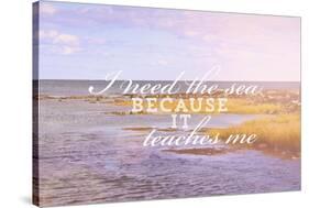 I Need the Sea-Vintage Skies-Stretched Canvas