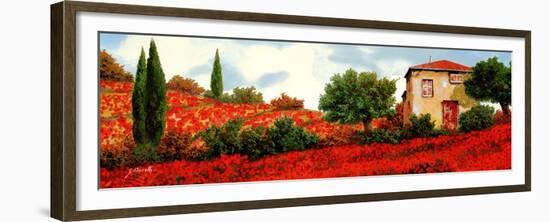 I Papaveri Sulle Colline-Guido Borelli-Framed Premium Giclee Print