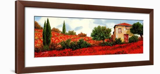 I Papaveri Sulle Colline-Guido Borelli-Framed Premium Giclee Print