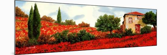 I Papaveri Sulle Colline-Guido Borelli-Mounted Premium Giclee Print