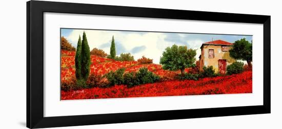 I Papaveri Sulle Colline-Guido Borelli-Framed Premium Giclee Print