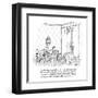 "I predict that men's fashions will remain relatively stable throughout th?" - New Yorker Cartoon-Jack Ziegler-Framed Premium Giclee Print