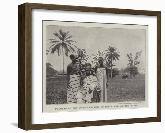 I'Quobasimi, Son of the Ex-King of Benin, and His Two Wives-null-Framed Giclee Print