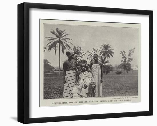 I'Quobasimi, Son of the Ex-King of Benin, and His Two Wives-null-Framed Giclee Print