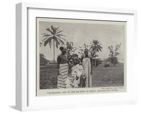 I'Quobasimi, Son of the Ex-King of Benin, and His Two Wives-null-Framed Giclee Print