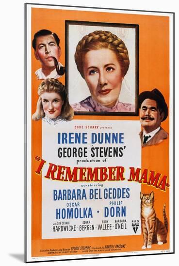 I Remember Mama, Philip Dorn, Barbara Bel Geddes, Irene Dunne, Oskar Homolka, 1948-null-Mounted Art Print