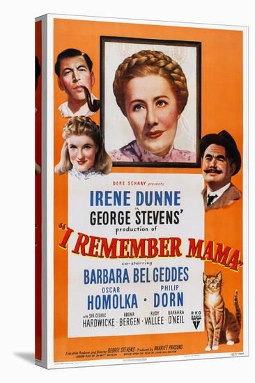 I Remember Mama, Philip Dorn, Barbara Bel Geddes, Irene Dunne, Oskar Homolka, 1948-null-Stretched Canvas