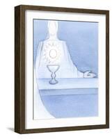 I Saw Jesus, Really Present on the Altar; and I Saw the Host Gleaming 'As His Heart', 2000 (W/C on-Elizabeth Wang-Framed Giclee Print