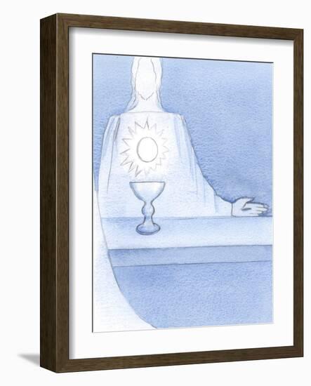 I Saw Jesus, Really Present on the Altar; and I Saw the Host Gleaming 'As His Heart', 2000 (W/C on-Elizabeth Wang-Framed Giclee Print