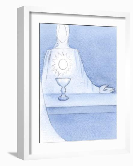 I Saw Jesus, Really Present on the Altar; and I Saw the Host Gleaming 'As His Heart', 2000 (W/C on-Elizabeth Wang-Framed Giclee Print