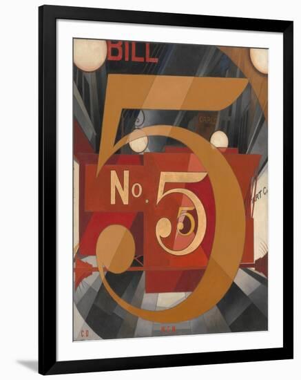 I Saw the Figure 5 in Gold, 1928 (Oil, Graphite, Ink, and Gold Leaf on Paperboard)-Charles Demuth-Framed Giclee Print